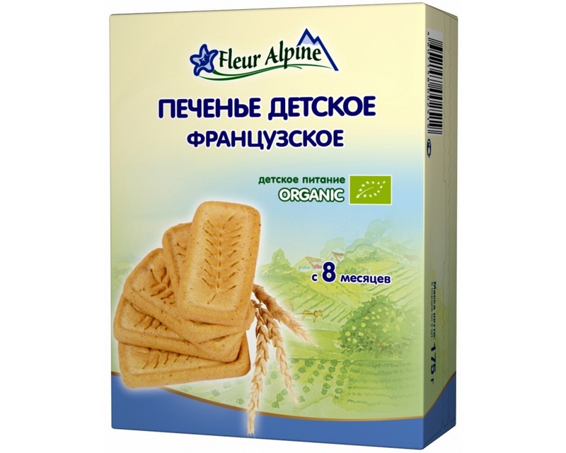 

Флер Альпин печенье Органик д/детей французское от 8мес. 175г