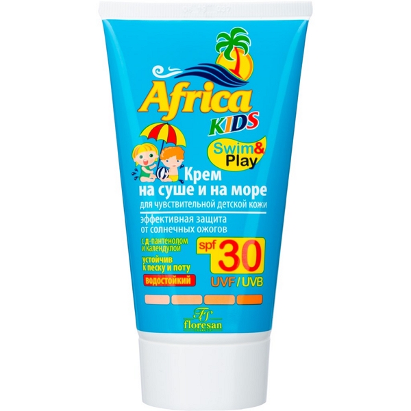 Африка Кидс крем солнцезащитный на суше море д чувств.кожи SPF30 150мл 410