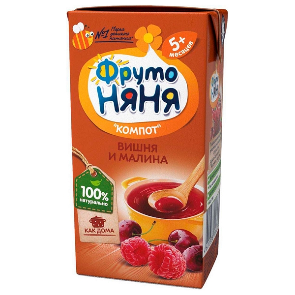 

ФрутоНяня компот вишня/малина 200мл