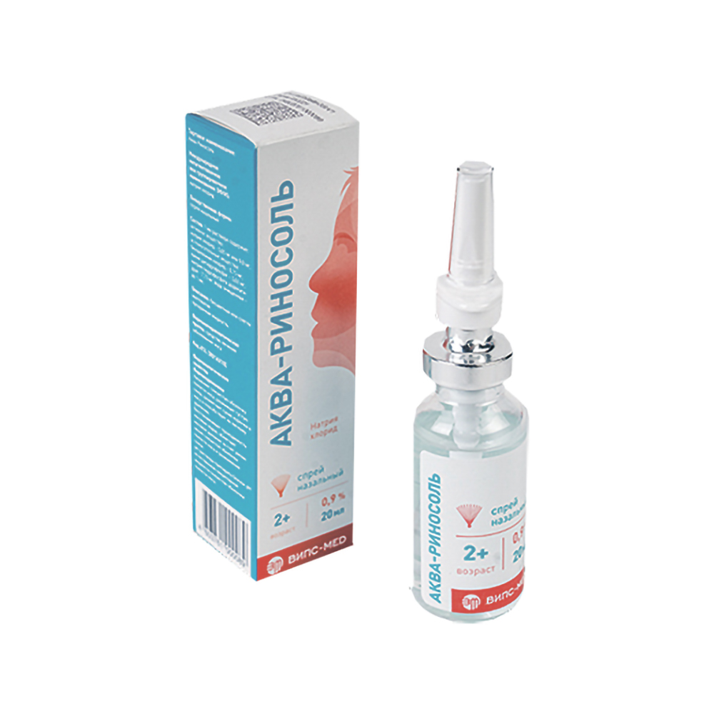 

Аква-Риносоль спрей назальный 0,9% 20мл