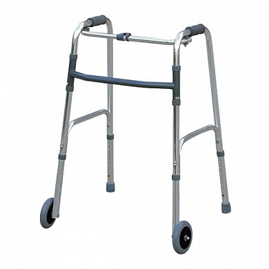 Брониген ходунки инвалидные с колесиками, диам.12,5см, универс. BQW-420/X0015351