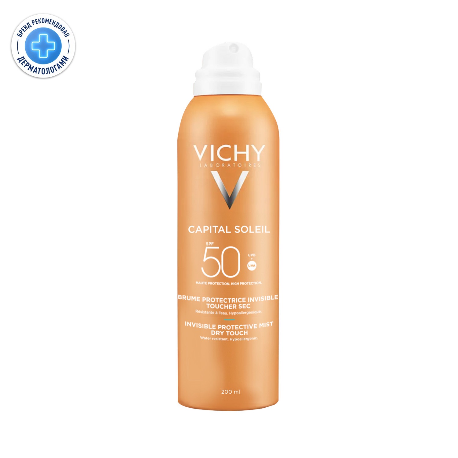 

Виши Капиталь Идеал Солей спрей-вуаль увлажняющий SPF50+ 200мл M8074201