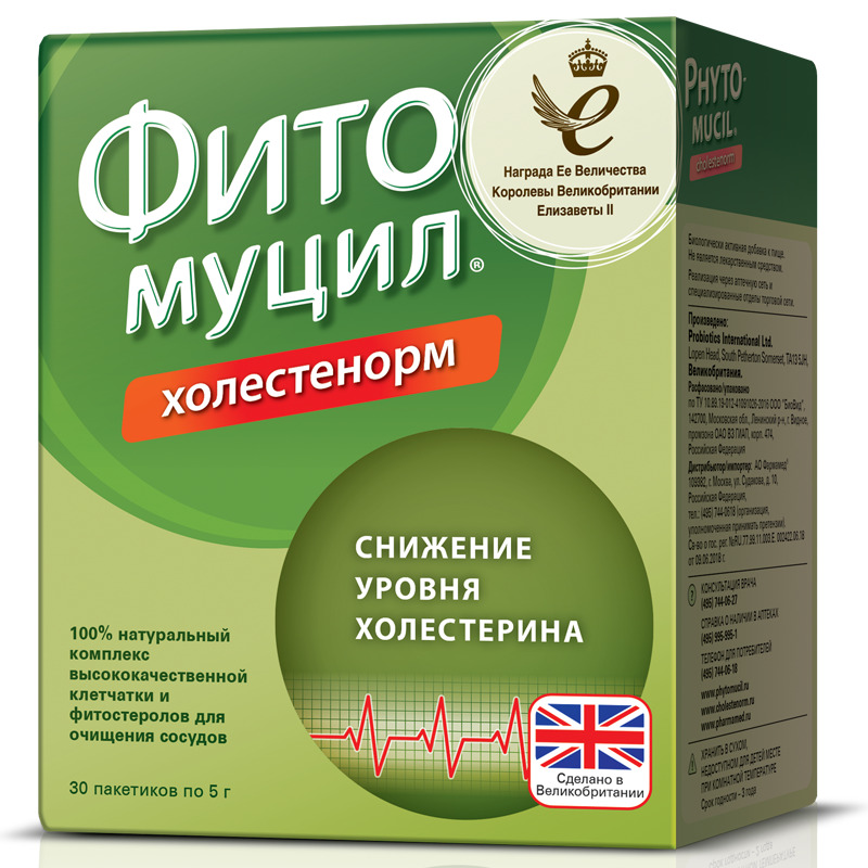 Купить Фитомуцил Холестенорм пор. 5г №30, Probiotics international Ltd