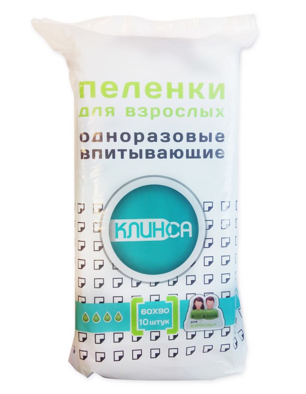 Клинса пеленки впитывающие одноразовые 60х90см 10 687₽