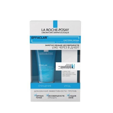 Ля Рош-Позе Эфаклар мини-набор корректирующий крем-гель 15мл+Очищ.пенящийся гель 50мл VRU03660