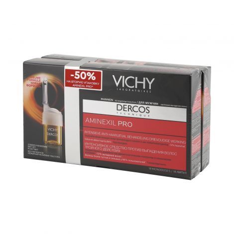 Виши Деркос Аминексил средство для волос против выпадения для мужчин 6мл № 18х2 VRU04081