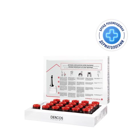 Виши Деркос Аминексил Интенсив 5 Комплексное средство от выпадения волос и алопеции для женщин в ампулах 6мл x 21