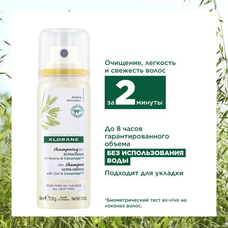 Клоран шампунь молочко овса сухой 50мл С48671 №5