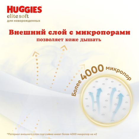 Хаггис подгузники детские одноразовые Элит Софт 1/3-5кг №84 №5