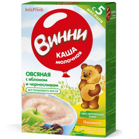 Винни каша овсянка/яблоко/чернослив 220г