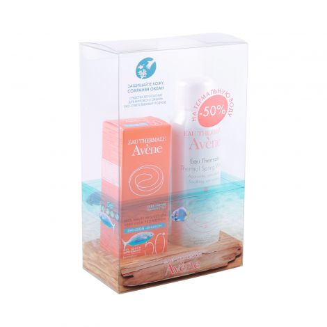 Авен набор Солнцезащитная эмульсия без отдушки SPF50+ 50мл+Термальная вода флакон 150мл C73284