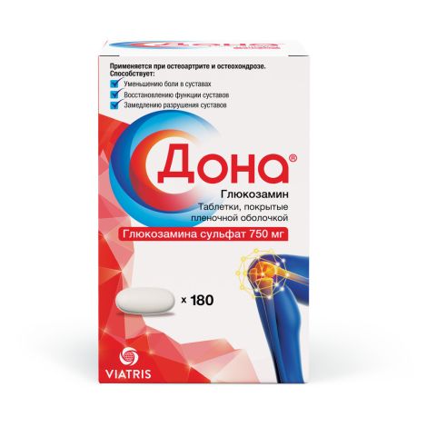 Дона таблетки покрытые пленочной оболочкой 750мг №180