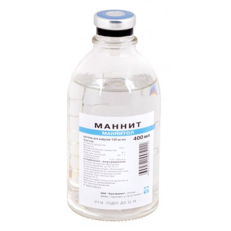 Маннит р-р для инф. 15% 400мл №12/для стационаров