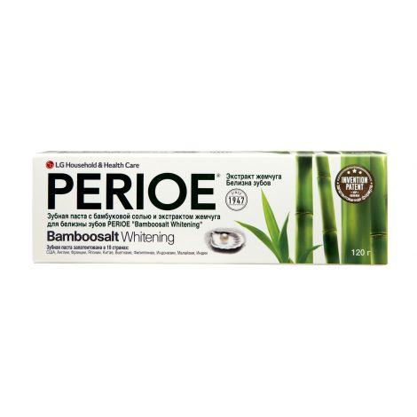Перио паста зубная с баммбуковой солью и экстрактом жемчуга для белизны зубов 120г