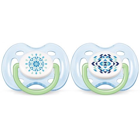 Филипс Авент пустышка ФриФлоу дизайн от 0 до 6мес для мальчиков № 2 SCF180/25
