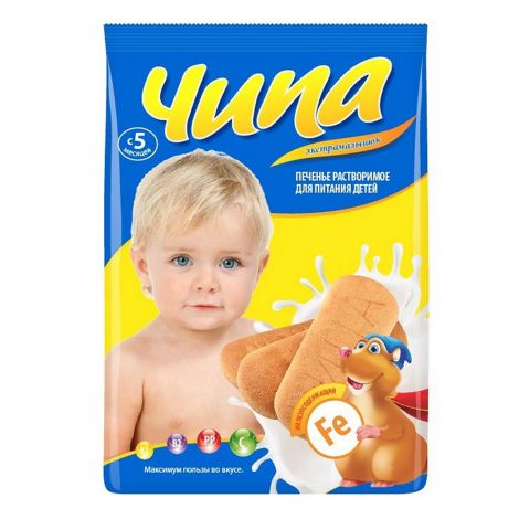 Чипа-Экстрамалышок печенье фрукты от 5 мес. 180г