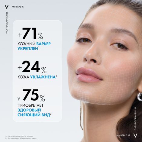 Виши Минерал 89 Увлажняющий гель-сыворотка с гиалуроновой кислотой для всех типов кожи лица 50мл №3