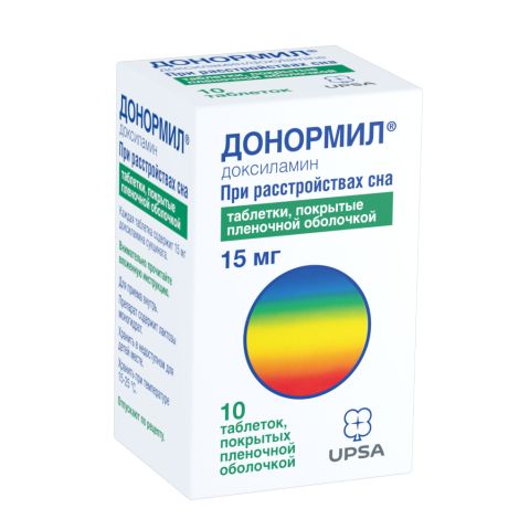 Донормил таблетки покрытые пленочной оболочкой 15мг №10