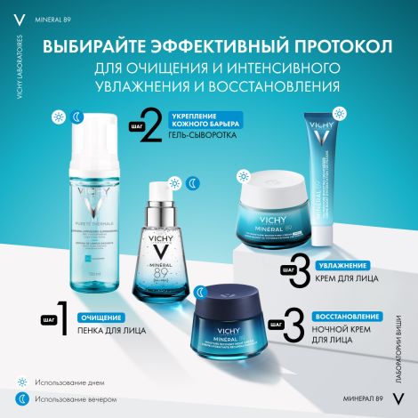 Виши Минерал 89 Увлажняющий гель-сыворотка с гиалуроновой кислотой для всех типов кожи лица 30мл №9