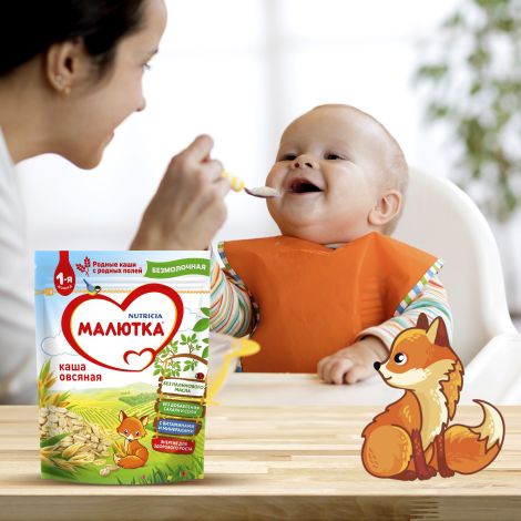 Малютка каша безмолочная овсяная 200г №4