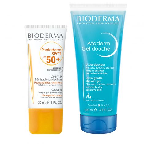 Биодерма Фотодерм набор Спот крем SPF50+ 30мл+Атодерм гель для душа 100мл