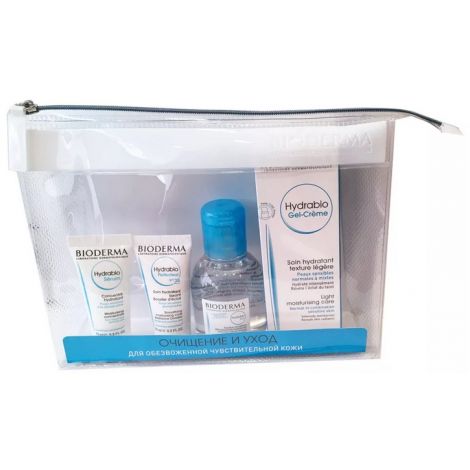 Биодерма Гидрабио набор гель-крем для лица 40мл+миц.вода 100мл+сыворотка 15мл+крем Перфектор 15мл