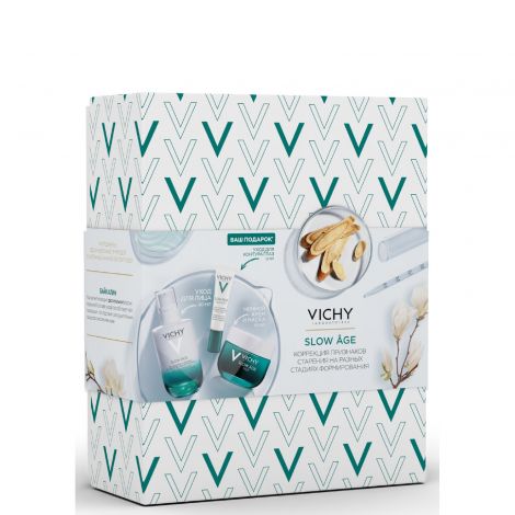 Виши Слоу аж набор флюид 50мл+крем-маска ночной 50мл+крем для глаз 15мл
