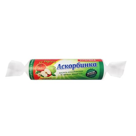 Витатека аскорбинка с сахаром Яблоко таб. 2,9г №10