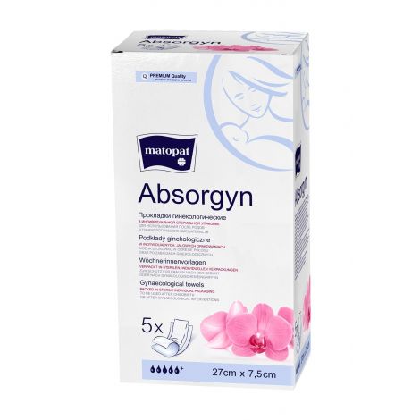 Matopat прокладки Absorgyn гинекологические стерильные 27х7,5см №5