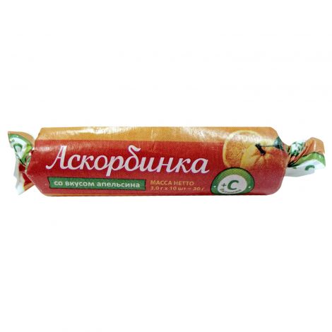 Азбука Здоровья Аскорбинка вкус апельсина таблетки №10