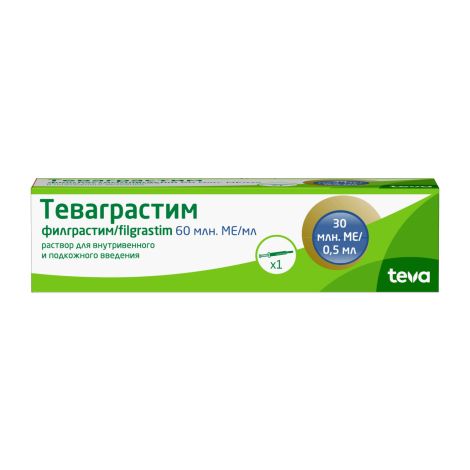 Теваграстим р-р д/в/в и п/к введ. 60 млн ЕД 0,5мл +устр-во №3