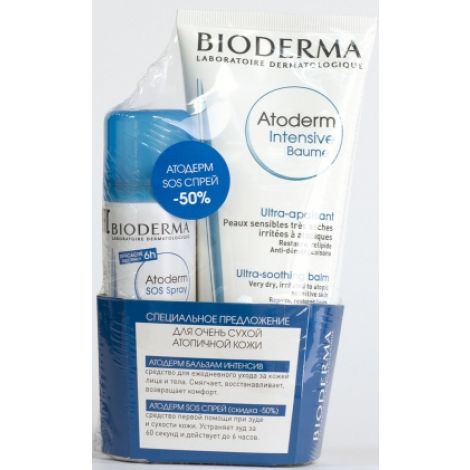 BIODERMA Atoderm набор: бальзам интенсив + SOS спрей