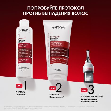 Виши Деркос Аминексил Энерджи+ Тонизирующий укрепляющий кондиционер для волос против выпадения и алопеции 200мл №5