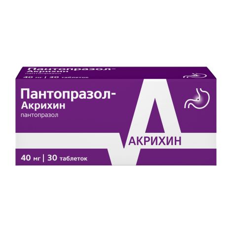 Пантопразол-Акрихин таб.п/о раствор./кишечн. 40мг №30