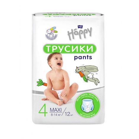 Белла подгузники-трусики Хеппи макси 8-14кг №12
