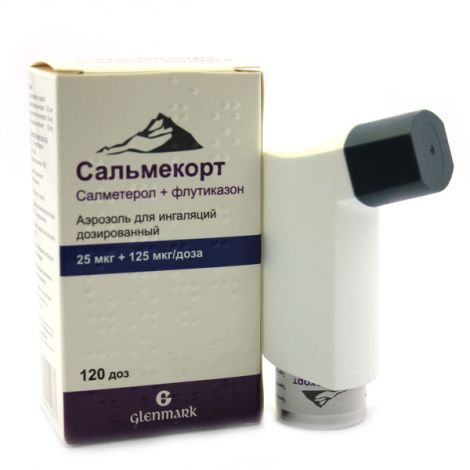Сальмекорт аэр. для инг. 25мкг+125мкг/доза 120доз