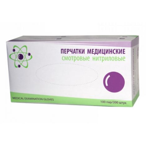Ригла перчатки смотровые нитриловые р.М №200