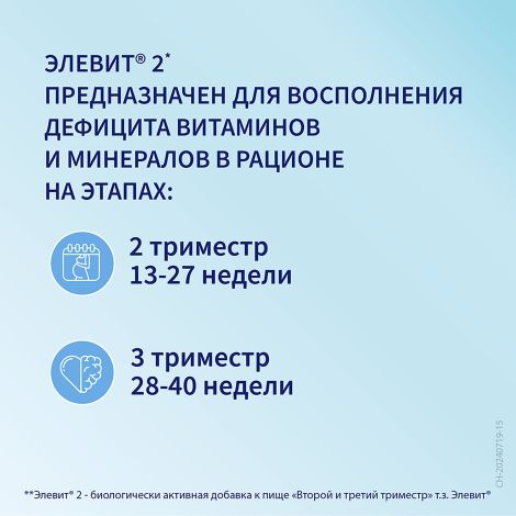 Элевит второй и третий триместр капсулы №30 №4