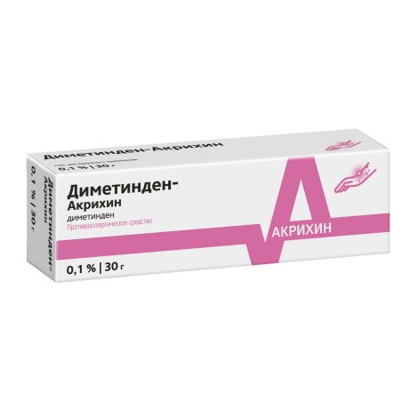 Диметинден-Акрихин гель д/наруж.прим. 0,1% 30г №4