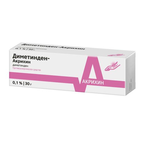 Диметинден-Акрихин гель д/наруж.прим. 0,1% 30г №3