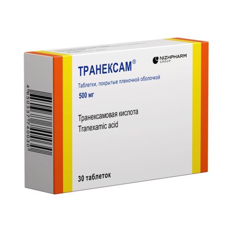 Транексам таблетки покрытые пленочной оболочкой 500мг №30 №2
