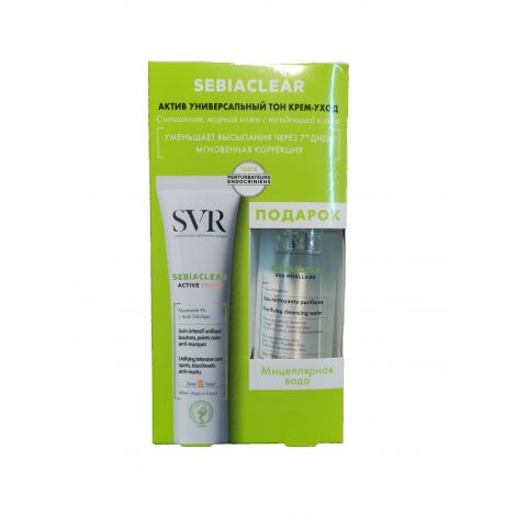 СВР набор Себиаклир Актив крем-уход универс. тон 40мл+миц.вода 75мл