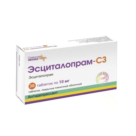 Эсциталопрам-СЗ таб.п/о плен. 10мг №30