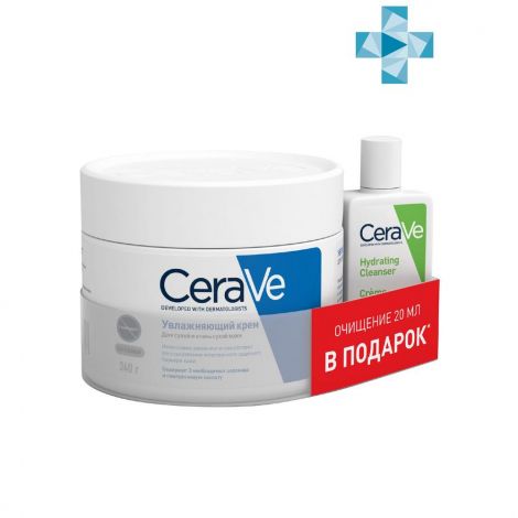 ЦераВе набор крем для лица/тела увлажн. для сух./оч.сух. кожи 340мл+ крем-гель очищ. для сухой кожи 20мл