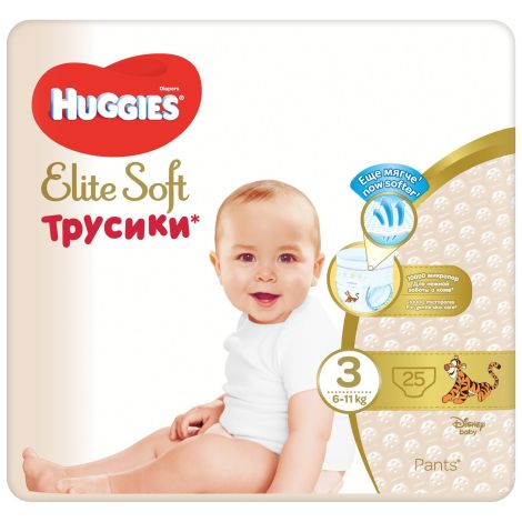 Хаггис подгузники Элит Софт 3 6-11кг №25 №6