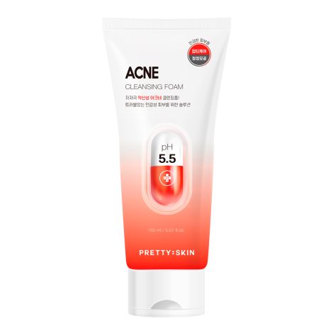 PRETTYSKIN мягкая пенка для глубокого очищения проблемной кожи для заживления воспалений pH 5.5 150мл