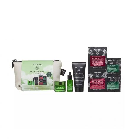 Апивита набор Би Рэдиэнт сияние/уход гель-крем с легк. текст. 15мл+сыворотка активатор сияние 10мл+очищ. гель Блэк Детокс 50мл+маска для лица Гранат 2х8мл+маска для кожи вокр. глаз Гингко Билоба 2х2мл