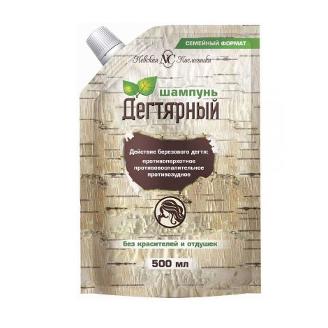 Невская косметика шампунь дегтярный дой-пак. 500мл