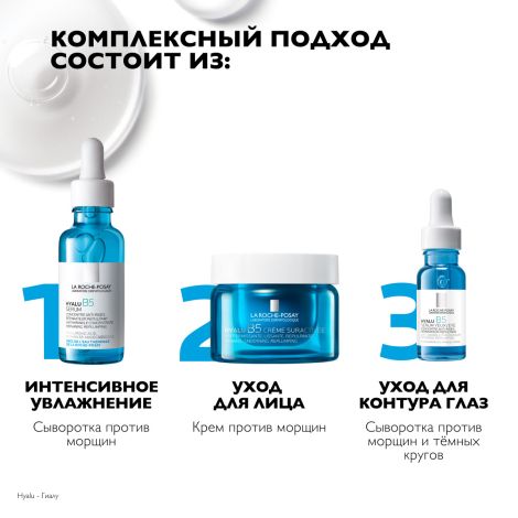 Ля Рош-Позе Гиалу В5 Антивозрастная увлажняющая сыворотка для кожи лица против морщин с гиалуроновой кислотой 50мл №9