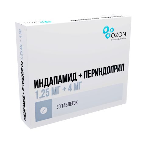 Индапамид+Периндоприл таб. 1,25мг+4мг №30